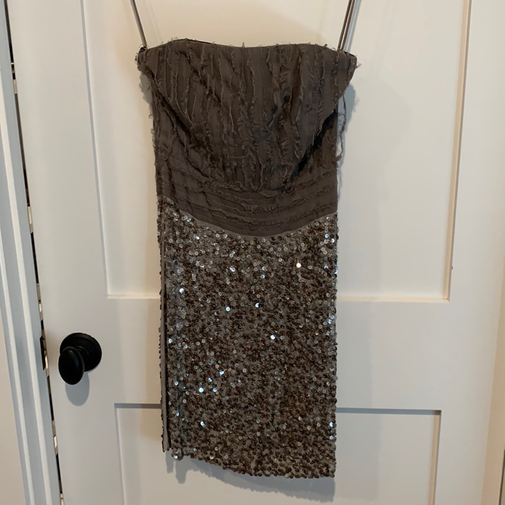 Alice & Olivia sequin dress, size 0, purple/grey